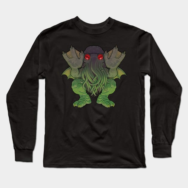 Cthulhu The Great Old One Long Sleeve T-Shirt by JENNEX